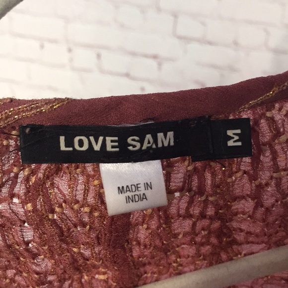 Rose and gold sheer top by Love Sam (Anthro) - Picture 6 of 7